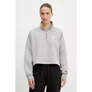 adidas Originals bluză Essential culoarea gri, melanj, IY4979 imagine