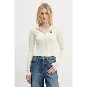Tommy Jeans cardigan culoarea bej, light, DW0DW20974 imagine