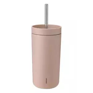 Stelton cană termică cu pai To Go Sip 400 ml culoarea roz imagine