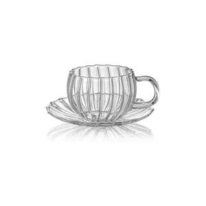 IVV ceașcă și farfurioara Sahara 70 ml 2-pack culoarea transparent imagine