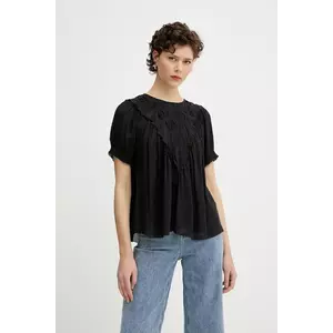 MUNTHE bluză PERILLA culoarea negru, uni, 252100025231 imagine