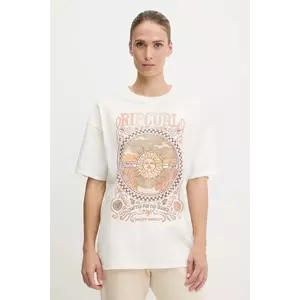 Rip Curl tricou din bumbac LUNA HERITAGE culoarea alb, 0FWWTE imagine