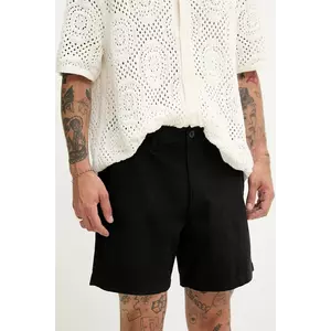 Hollister Co. pantaloni scurți din amestec de in culoarea negru, KI328-5167 imagine