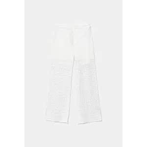 United Colors of Benetton pantaloni copii culoarea alb, uni, 4WYWCF04E imagine