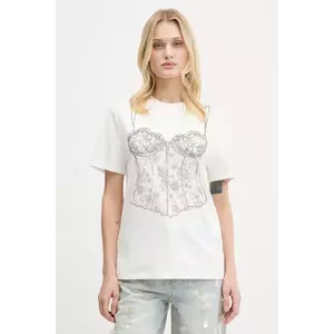 Miss Sixty tricou din amestec de mătase culoarea alb, 6S2SJ16200 imagine