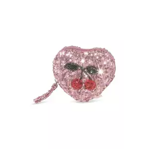 Konges Sløjd portofel SEQUIN HEART WALLET culoarea roz, KS102392 imagine