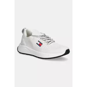 Tommy Jeans sneakers TJM RUNNER KNITTED culoarea alb, EM0EM01580 imagine
