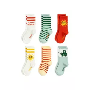 Mini Rodini șosete copii Camp Rodini 6-pack culoarea alb, 2566010600 imagine
