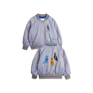 Mini Rodini geacă bomber pentru copii Birds culoarea violet, 2561010145 imagine