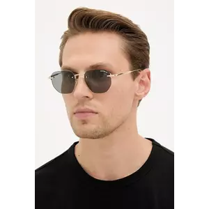 Montblanc ochelari de soare culoarea auriu, MB0405S imagine