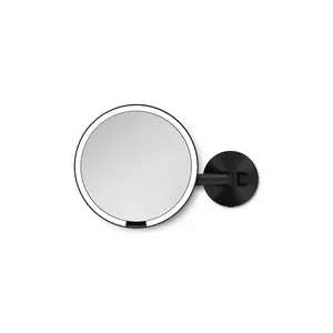 Simplehuman oglindă cu iluminare led pentru montare pe perete Sernsor culoarea negru imagine
