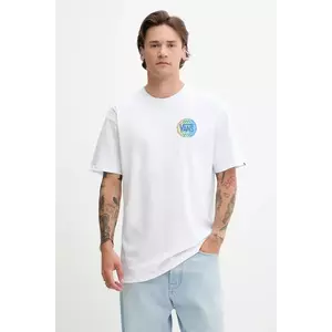 Vans tricou din bumbac culoarea alb, cu imprimeu, VN000M6RWHT1 imagine