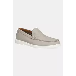 BOSS mocasini din nubuc Sienne bărbați, culoarea bej, 50541738 imagine