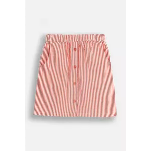 Coccodrillo fustă din bumbac culoarea rosu, mini, drept, HOLIDAY SPLASH GIRL JUNIOR imagine