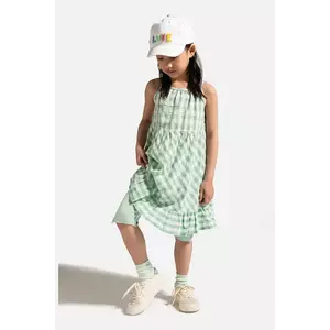 Coccodrillo rochie din bumbac culoarea verde, maxi, drept, HOLIDAY SPLASH GIRL KIDS imagine