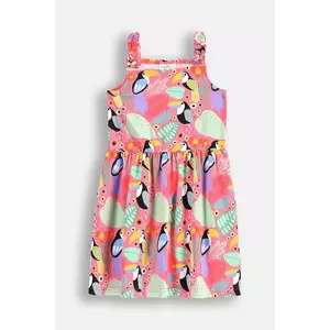 Coccodrillo rochie culoarea roz, midi, evazați, TROPICAL STORY GIRL KIDS imagine