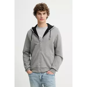 PS Paul Smith hanorac de bumbac culoarea bleumarin, cu glugă, uni, M2R-360R-KZEBRA imagine
