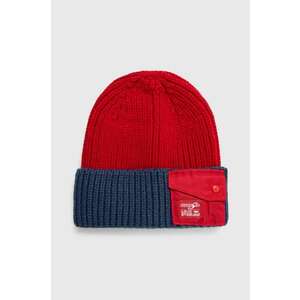 Levi's caciula Gundam Seed culoarea rosu, din tricot gros imagine