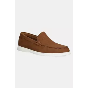 BOSS mocasini din nubuc Sienne bărbați, culoarea maro, 50541738 imagine