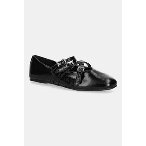 MICHAEL Michael Kors balerini de piele Indy culoarea negru, 40T5IDFP1L.001 imagine
