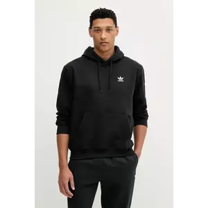 adidas Originals bluză Essential culoarea negru, cu glugă, uni, JV6056 imagine