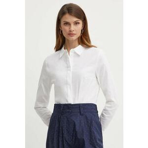 BOSS camasa femei, culoarea bej, cu guler clasic, regular, 50490772 imagine