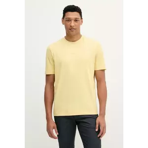 BOSS tricou BOSS ORANGE culoarea galben, uni, 50473278 imagine