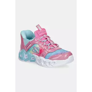 Skechers sneakers pentru copii INFINITE HEART LIGHTS ETERNAL SHIMMER culoarea argintiu, 303755N imagine