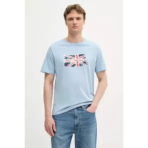 Pepe Jeans tricou din bumbac Clag culoarea bleumarin, cu imprimeu, PM509384 imagine