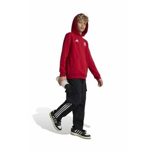 adidas Performance bluza copii FCBIDS HD culoarea rosu, cu glugă, neted, IT4134 imagine