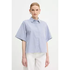 United Colors of Benetton cămașă culoarea bleumarin, cu guler clasic, regular, 5SZRDQ0C0 imagine