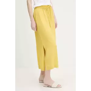 United Colors of Benetton fustă culoarea galben, midi, evazati, 4NPHD004S imagine