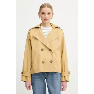 Sisley jachetă de bumbac culoarea verde, de tranzitie, oversize, 227YLN05Q imagine