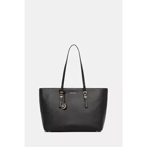 MICHAEL Michael Kors geantă de piele QUINN culoarea negru, 30T5GQNT9L imagine