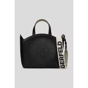 Karl Lagerfeld geantă de piele culoarea negru, A3W30062 imagine