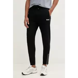 BOSS Green pantaloni de trening culoarea negru, cu imprimeu, 50542940 imagine
