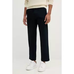 BOSS Orange pantaloni culoarea bleumarin, drept, 50545304 imagine