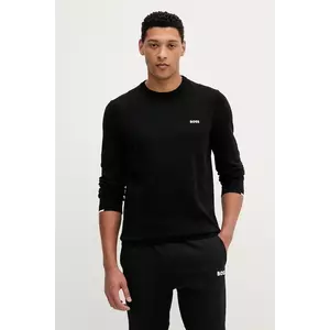 BOSS Green pulover de bumbac culoarea negru, light, 50541940 imagine