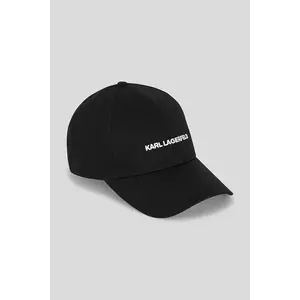 Karl Lagerfeld șapcă de baseball din bumbac culoarea negru, cu imprimeu, A3W33023 imagine