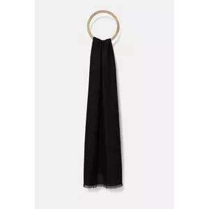 BOSS șal din amestec de lână culoarea negru, uni, 50547659 imagine