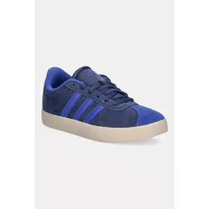 adidas sneakers de piele întoarsă pentru copii VL COURT 3.0 culoarea bleumarin, JS3489 imagine
