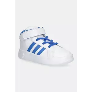 adidas sneakers pentru copii GRAND COURT MID culoarea alb, JQ5678 imagine