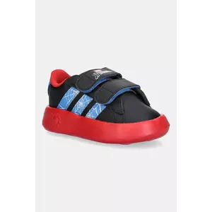 adidas sneakers pentru copii GRAND COURT SPIDER-MAN culoarea negru, JQ7828 imagine