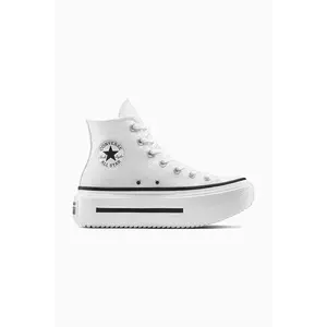 Converse teniși Chuck Taylor All Star Lift Double Stack culoarea alb, A12976C imagine