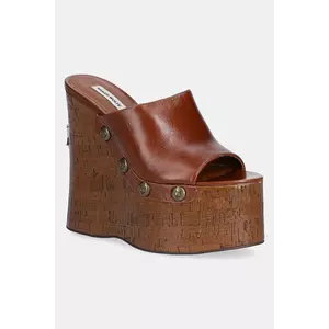 Naked Wolfe cizme de piele Tulip culoarea maro, toc pana, Tulip Tan imagine