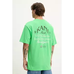 Karl Kani tricou din bumbac culoarea verde, cu imprimeu, PD00005332 imagine
