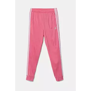 adidas Originals pantaloni de trening pentru copii culoarea roz, cu imprimeu, JV8566 imagine
