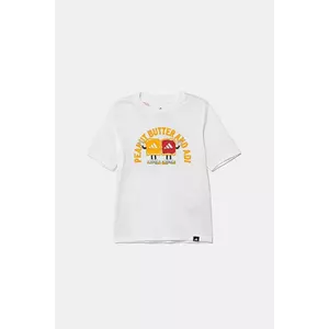adidas tricou de bumbac pentru copii culoarea alb, cu imprimeu, JV5248 imagine