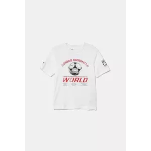 adidas Originals tricou de bumbac pentru copii culoarea alb, cu imprimeu, JV7694 imagine