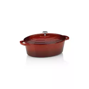 Kela tavă de copt din fontă Calid 6, 5 L culoarea roșie imagine